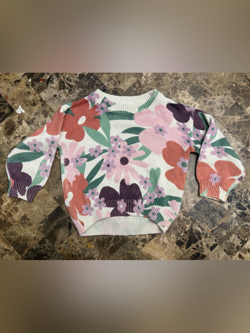 4/30$ Blumind Floral Crewneck Sweater - Multicolor 3 years